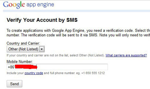 verify your account by SMS 